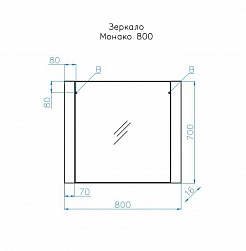 Style Line Зеркало Монако 80 осина бел/бел лакобель – фотография-2